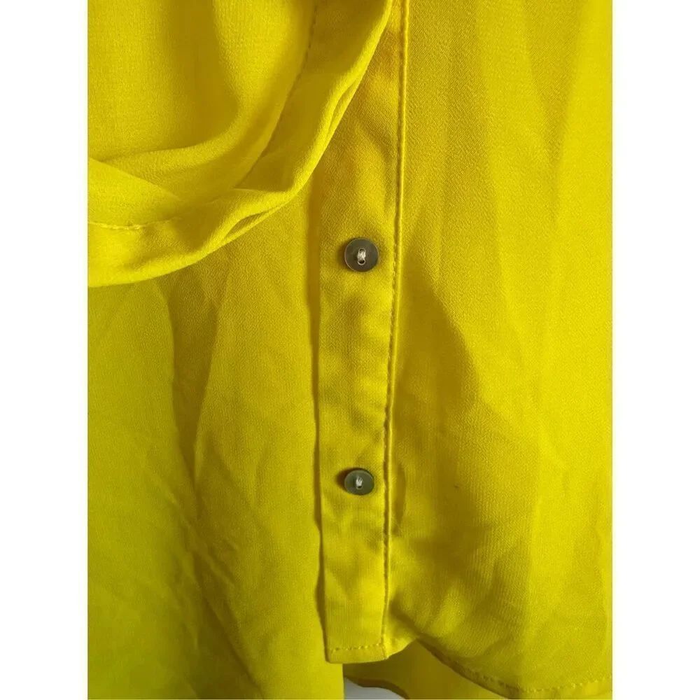 Yellow H&M button up blouse - Picture 7 of 8